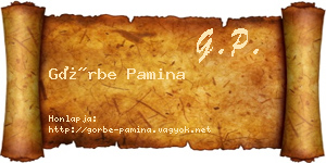 Görbe Pamina névjegykártya